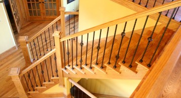 minimalist and modern wood staircase