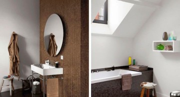 minimalist brown bathrooms