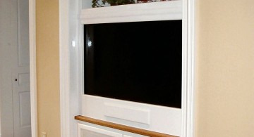 minimalist built in TV