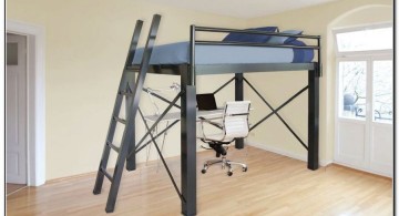minimalist industrial desk bed for adults
