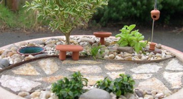 minimalist mini japanese garden