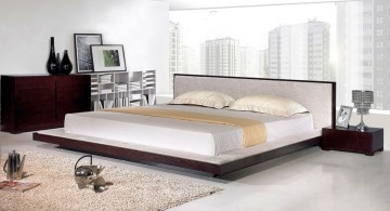 minimalist modern floating bed