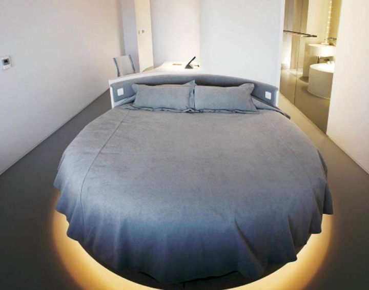 minimalist modern round bed frame