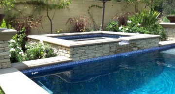 minimalist pool waterfall ideas