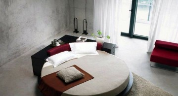 minimalist round bed frame
