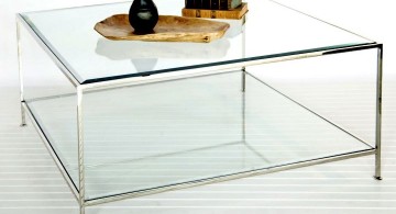minimalist shelf acrylic cocktail table