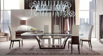 modern dining table sets designed for penthouse apartment by Italian furniture maker