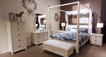 modern four poster bed for a girl bedroom