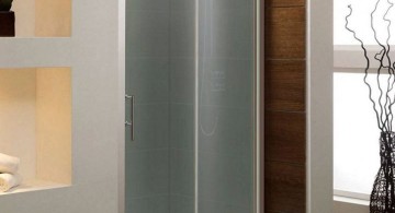 modern glass shower frosted glass