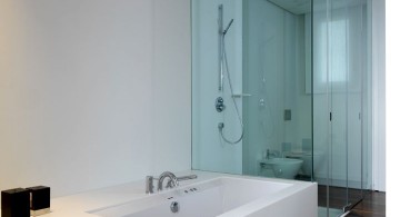 modern glass shower minimalist box