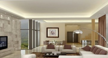 modern minimalist living room for basement