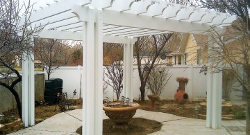 modern pergola kit in white