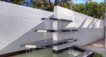 modern water features tiered glass fountain