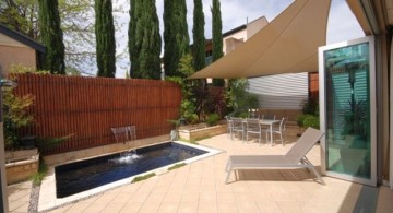 modern water features with small pool