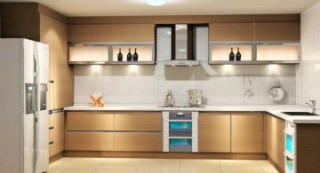 modular kitchen in cream