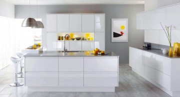 modular kitchen in white