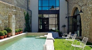 narrow minimalist pool for small yard