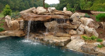 natural looking pools with waterfalls