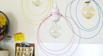 pendant light diy with strings