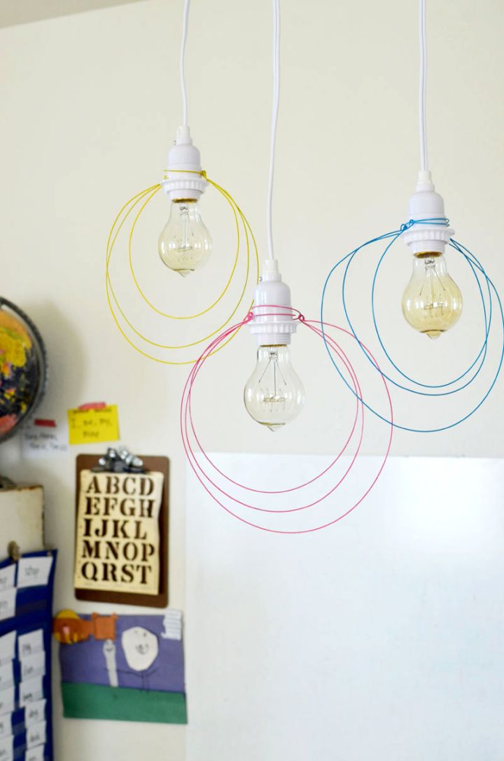 pendant light diy with strings