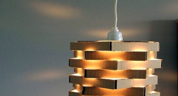 pendant light diy with used cardboard