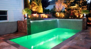 pool for small yard with great lighting