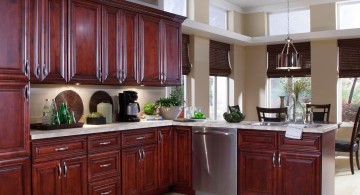 popular cabinet colors dark red lacquer