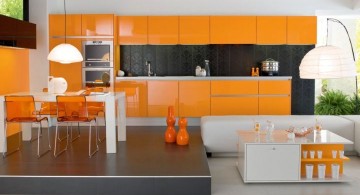 popular cabinet colors orange and black