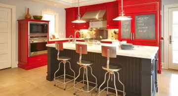 popular cabinet colors red and black