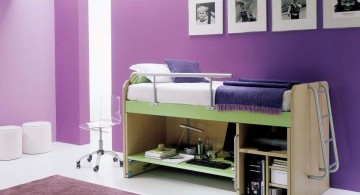 purple and white Boys room colors