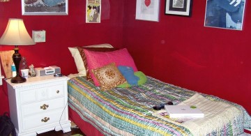 red bedroom walls for small rooms