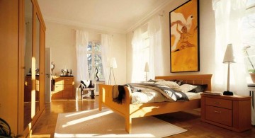 retro bedroom ideas in wood color palette