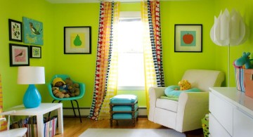 retro lime green bedroom