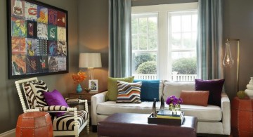 retro modern decor with zebra upholstery