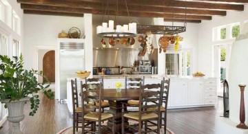 rustic lines exposed beam ceiling