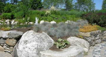 rustic simple rock garden ideas