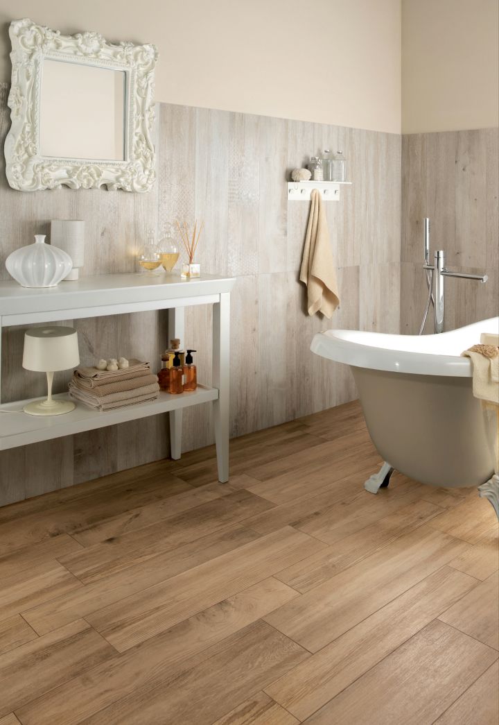 rustic wood bathroom