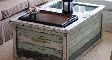 shabby chic trunk coffee table