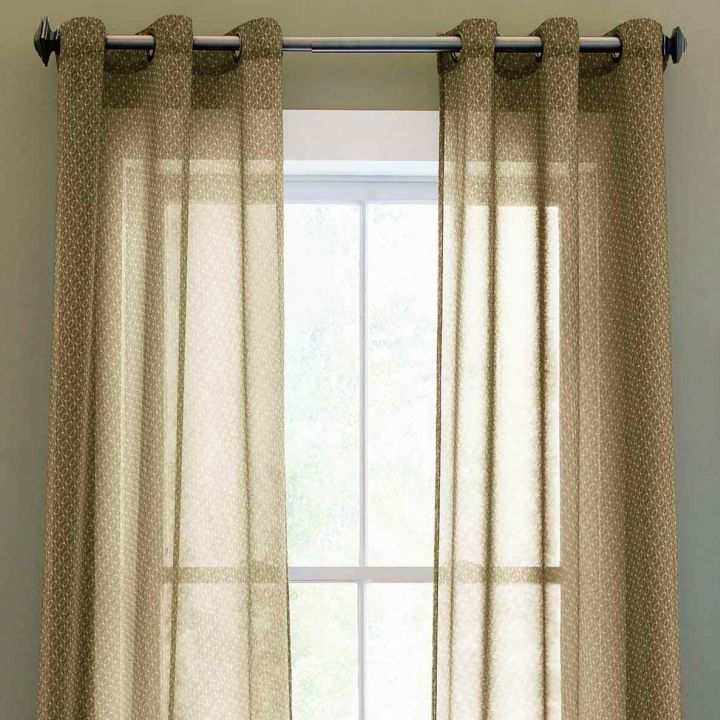 sheer curtains privacy in brown