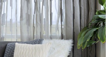 sheer curtains privacy with honeycomb  pattern
