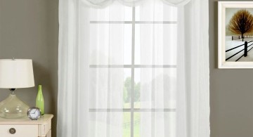 sheer curtains privacy with trio swag