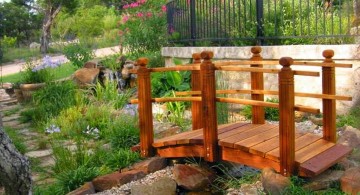 short and simple Japanese inspired DIY garden bridge