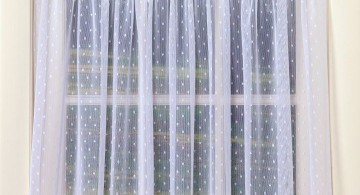 short polkadot sheer curtains privacy