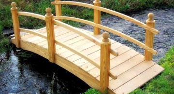 simple and rustic Japanese garden bridge plans