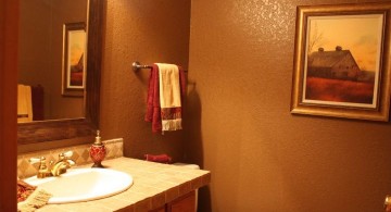 simple and warm brown bathrooms
