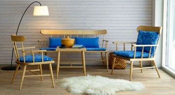 simple living room with minimalist rustic furniture