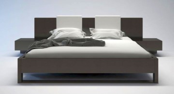 simple modern floating bed