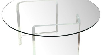 simple round acrylic cocktail table