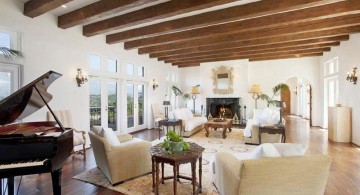 simple rustic exposed beam ceiling