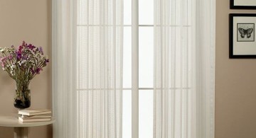 simple sheer curtains privacy in white